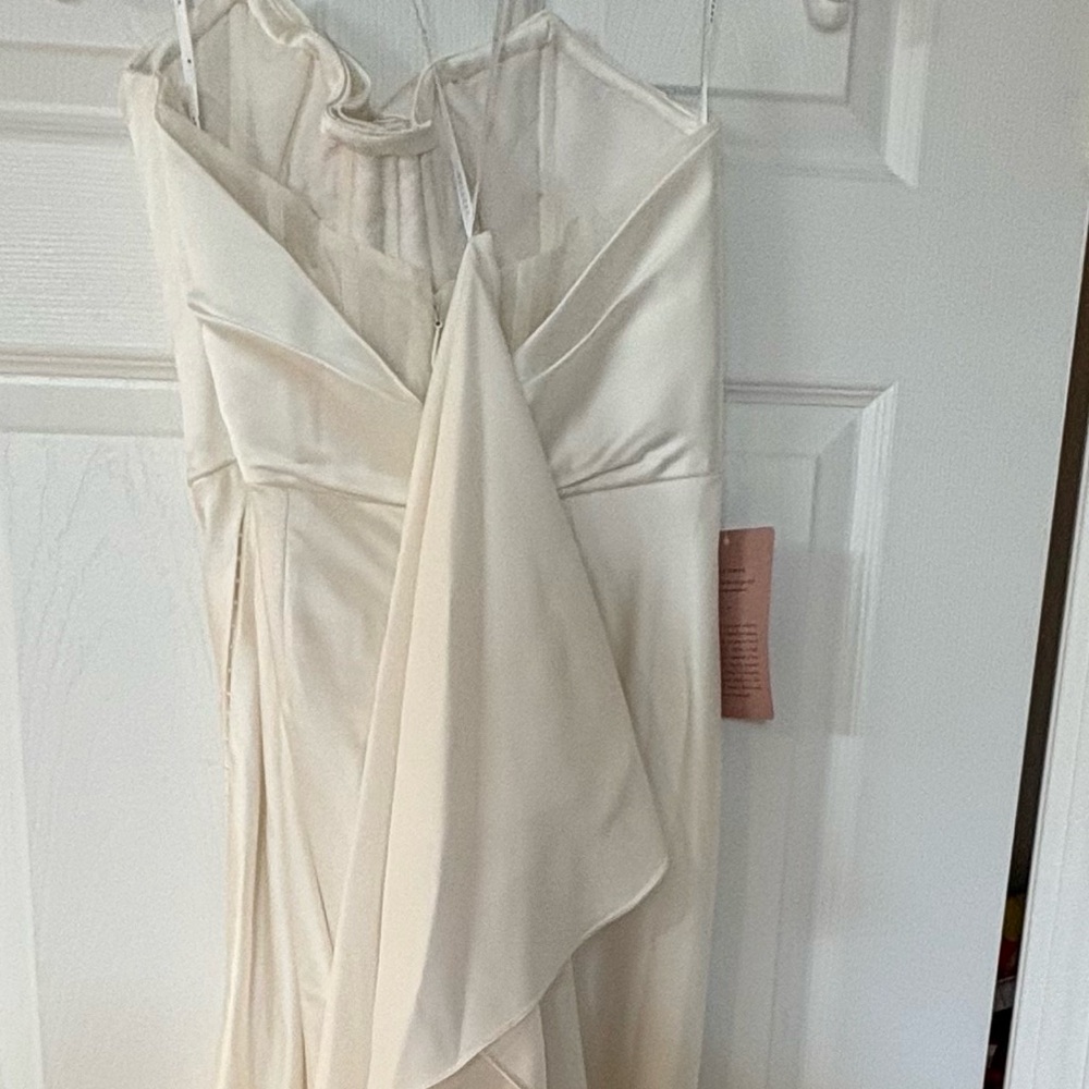 NWT Size 8 Watters Orlie Strapless Corset Satin Sheath Wedding Gown - Picture 6 of 7